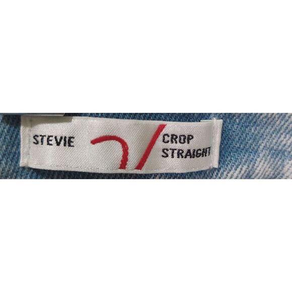 Vigoss Women's Stevie Crop Straight Jeans Light Wash~Distressed~Stretch~ Size 28 - Picture 7 of 16